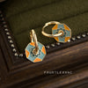 Teal Orange Enamel