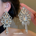 Crystal Filigree Chandelier Stud Earrings Fashion Jewelry Accessory view 1