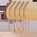 Zircon Tennis Bracelets Gold Steel Lobster Clasp Extension Chain view 4