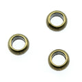 Smooth Round Large Hole Metal Bead in Two Vintage Finishes view 5