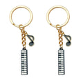 Guitar, Piano and Music Note Charm Keychains Featuring Piano Keyboard Across 17 Variations view 5