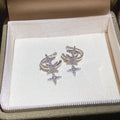 Gold and Silver Tone Crystal Star Ear Cuffs Statement Jewelry view 9