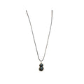 Black Cord Double Gourd Pendant Necklace in Black and Brown view 5