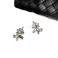 Crystal Rocking Horse Stud Earrings in Gold and Silver view 5