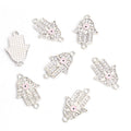 Rhinestone Hamsa Hand Two Loop Connector Charms in 12 Styles view 11