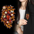 Flower Crystal Nine Designs Metal Brooch Pin for Jackets and Lapels view 3