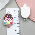 Simulation Resin Ice Cream Popsicle Charm Pendant for DIY Earrings Necklaces Keychains
