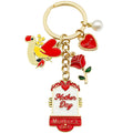 Six Floral Heart Butterfly and Mothers Day Keychains view 5