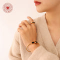 Gold Open Soft Wire Black Shell Triangle Square Cuff Bangles view 3