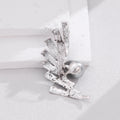 Flower Crystal Pearl Look Metal Brooch Pin for Jackets and Lapels view 4