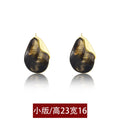 Gold-Tone Irregular Resin Teardrop Stud Earrings in Two Sizes view 9
