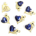 Polished Gold Silver Heart Glass And Alloy Charms in 20 Styles view 8