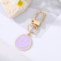 Gold Tone Colorful Enamel Smiley Face Clip Keychains view 8