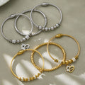 Crystal Geometric Bangle Collection in Gold and Silver Tone view 4