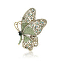 Large Filigree Rhinestone Butterfly Brooch Six Colors view 5