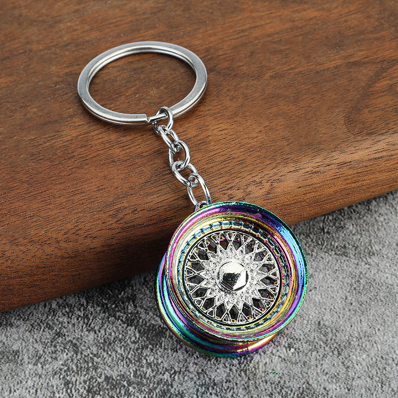 BBS Wheel Style Zinc Alloy Car Keychain Pendant Accessory