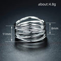 Multi-Loop Wire Statement Ring In Three Metal Tones view 4