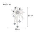 White Flower Metal Brooch Pin for Jackets and Lapels view 2