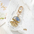 Gold Tone Jellyfish Pressed Flower Lobster-Clasp Charms view 4
