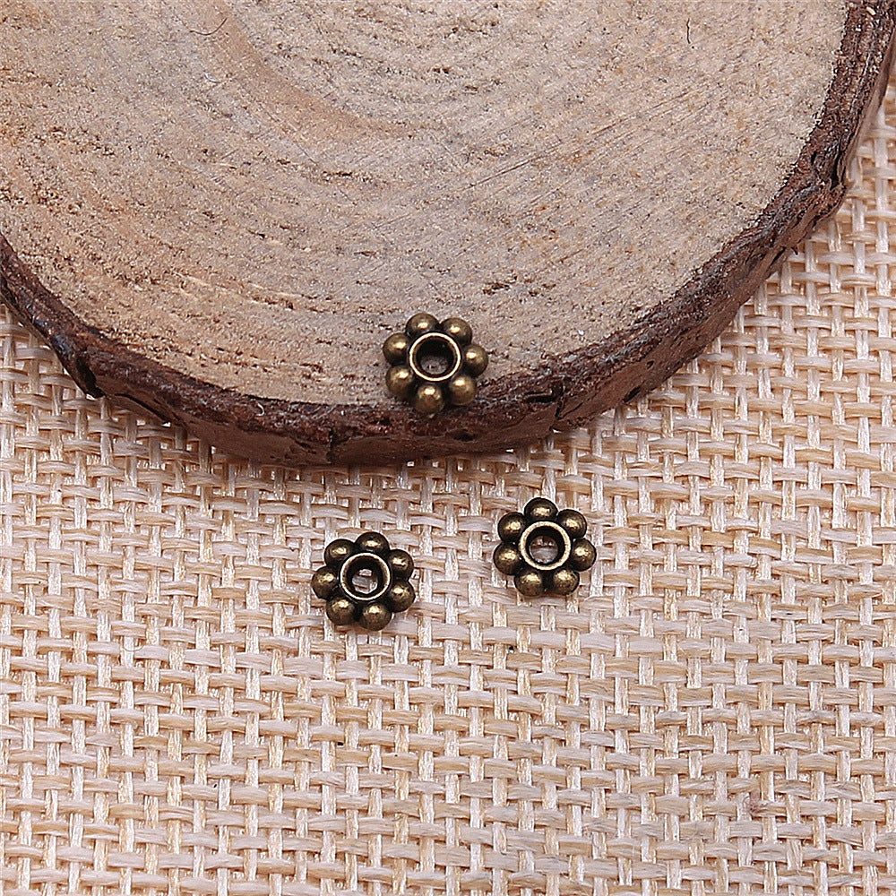 5x5mm 0.2g Multicolor Zinc Alloy Round Small Hole Spacer Beads for Bracelet Necklace DIY Jewelry Making
