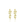 Gold Tone Branch Cascade Long Statement Stud Earrings view 5
