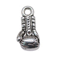 Boxing Glove Double-Sided Antique Silver Metal Charm view 3