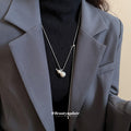 Gold Tone Brushed Gourd Pendant on Fine Chain Necklace view 3