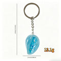 Blue Transparent Ocean Shell Split-Ring Keychains in Eight Marine Designs view 9