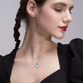 Silver Tone Celtic Knot Teardrop Moonstone Pendant Necklace view 4