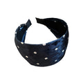 Velvet Polka Dot Wide Padded Headband 2 Colors Soft view 5