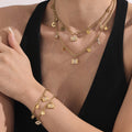 Handbag Heel Star and Heart Charm Necklace and Bracelet view 3