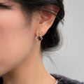 Brown Stone Look Gourd Stud Earrings Fashion Jewelry view 4