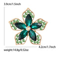 Faceted Crystal Five Petal Flower Brooch for Jackets Scarves and Coats view 4