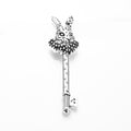 Ornate Rabbit Head Key Alloy Pendant Charm in 4 Finishes view 4