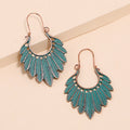 Fifty-One Turquoise Look Beaded Boho Dangle Earrings view 1