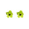 Green Flower Studs