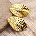 Twisted Hammered Marquise Beads in Three Metal Finishes view 4