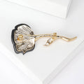 Long Stem Shell Flower Brooch for Jackets Scarves and Lapels view 2
