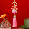 Jeweled Lucky Crab Tassel Keychains in Four Colors plus Assorted Option view 3