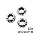 Spiral Large-Hole Bead In Antique Silver For Jewelry Making view 3