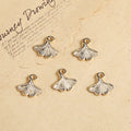 Small Ginkgo Leaf Metal Charm in Five Finish Options view 10