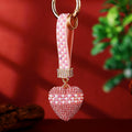 Pearl Band Crystal Heart Keychains in Eleven Colors plus Assorted view 1