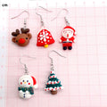 Resin Christmas Character Fishhook Earrings 5 Motifs view 5