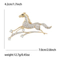 Crystal Running Horse and Shooting Star Brooch Lapel Pin view 7