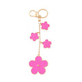 Enamel Five Petal Flower Keychain Metal Chain Bag Charm view 5