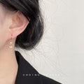 Gold Asymmetric Anchor Ship Wheel Hook Earrings Pair view 4