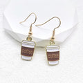 Mini Wine Glass Bottle Coffee Cup Enamel Earrings 3 Styles view 8