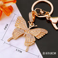 Full Crystal Butterfly Keychains in Gold and Silver Tone Finishes view 6