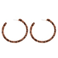 Leopard Fuzzy Oversized Hoop Geometric Statement Earrings view 5