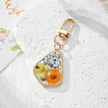 Irregular Pressed Flower Resin Keychains in Six Designs view 3